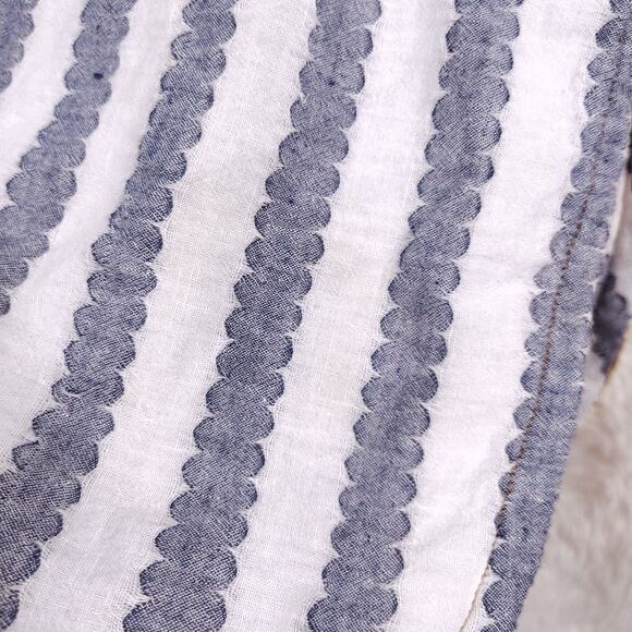 Anthropologie Cyrena Floral Embroidered Linen Sleeveless Shirt Dress Size M - Picture 5 of 11